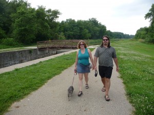 Taking Kiki for a walk.. on a leash