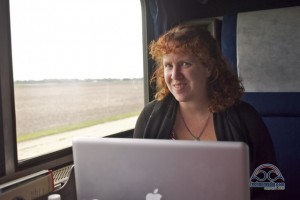 Using my 17" Macbook Pro on a train