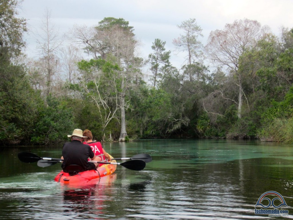 Taking the parents kayaking at Weeki Wachee River. 