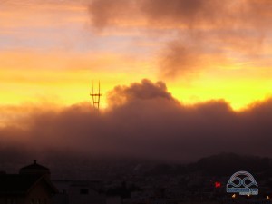 View out my San Francisco bedroom window. High-def, but the same show every day...