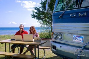 Chris & Cherie - working remotely. 