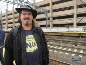 Awaiting a commuter train in CT after being bused around the derailment. 