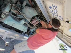 Learning to prime the engine so we can take a test drive - June 22, 2011.