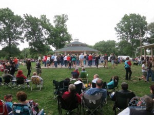 Concert in the park with family.