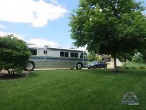 Our suburban park-like driveway spot in St. Louis.