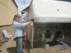 Working on our own bus projects. 