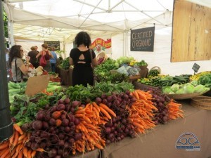 We would have been much more tempted by these delicious looking veggies if we hadn't just fresh picked dour own. 