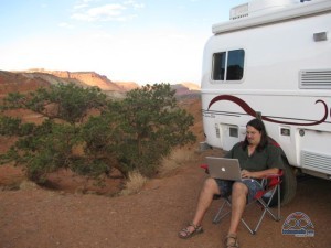 Our Oliver Travel Trailer - great for boondocking!
