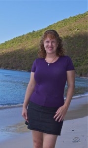 I wear this purple shirt a LOT, but mix it up with different skirts, shorts and jeans.