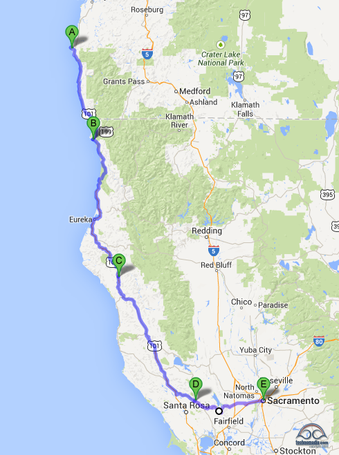 Our 475 mil repositioning from Cape Blanco to Sacramento. 