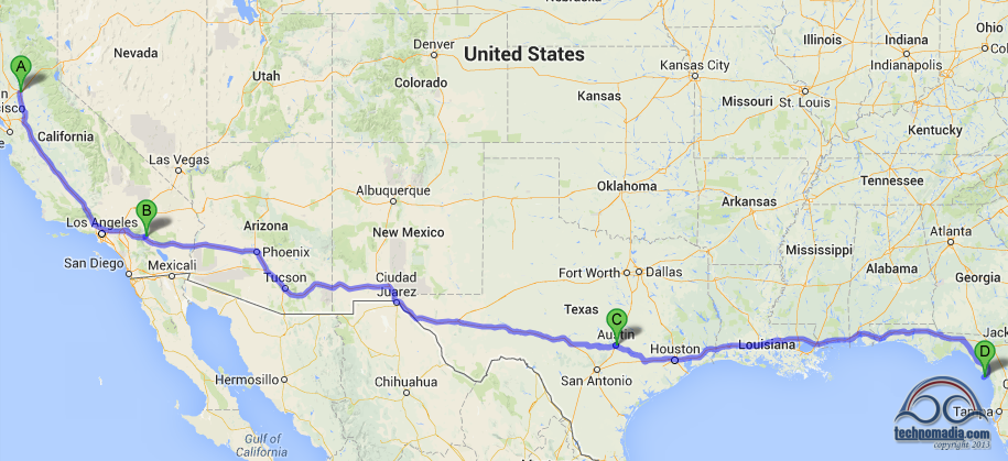 Ugh. 2800 miles ahead of us. 