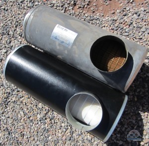 The dirty Farr and the new Wix filter - the first and second filters used since we bought the bus.