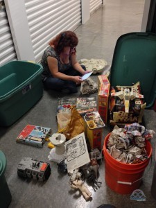 Cherie helping out researching vintage toy prices. What is worth hauling for a future eBay sale?