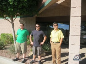 Hanging with the battery geeks of Elite - Rick, Dustin and Yuan. 
