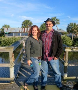 Bundled up in Cedar Key.