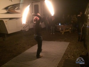 One of our evening campfires - I entertain with fire dance. 