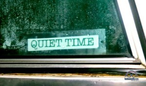 The 'Quiet Time' sign gifted to us has helped tremendously. But even it can't give us the prolonged solitude we now need. 