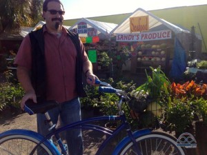 Doing our produce shopping at Sandy's - located at the gas station. 