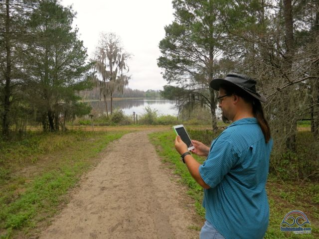 Multi-tasking - hiking and handling business calls!