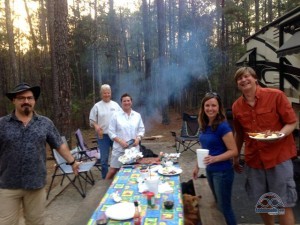 One of many shared meals with Jen & Deas and Betsy & Nancy.