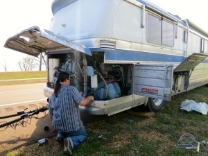 When you own a vintage bus.. you just gotta get used to this.