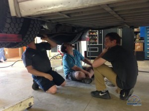 Tim, Austin and myself inspecting the air systems.