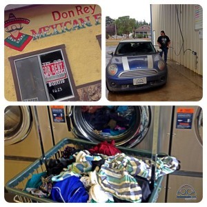 Getting 'settled' - laundry and a car wash for the Mini!