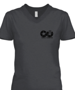 The front of the shirt (women's V-neck)