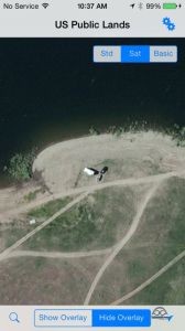 Yeah! RVs found along the shoreline via satellite maps.