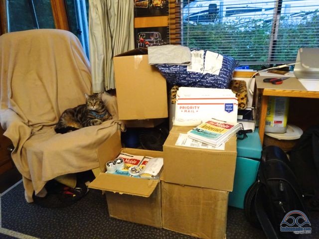 A big project lately has been supervising work on the Mobile Internet Handbook. I'm glad to finally get all this stuff out of my living room so I can get at my scratching post again!