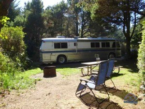 Nicely secluded site at Cape Blanco! Love this place.