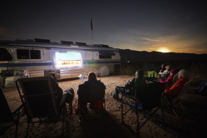 Outdoor Movie Night - Movie of the night was 'Adventures of Power'.  Photo Credit: Seth K. Hughes