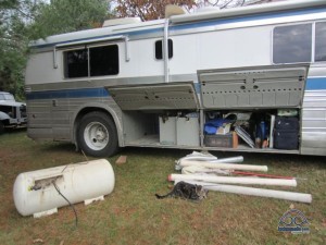 Removing our very unsafe propane source that came with our bus conversion.
