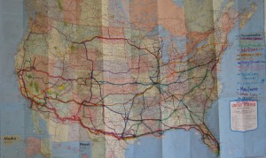 We had everyone at the gather draw their route since last year's event on this map.