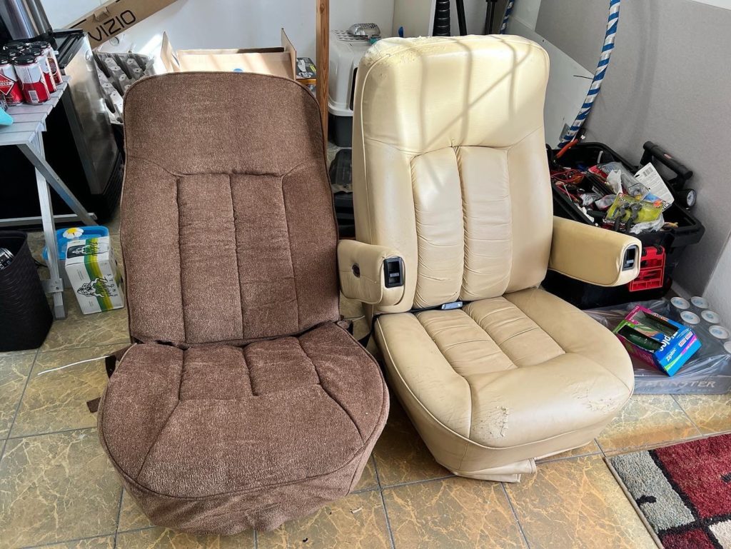 Shopping for RV Seats in Elkhart, IN Our Flexsteel 517 Seats, Peeling