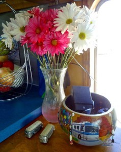 We love having fresh flowers around.