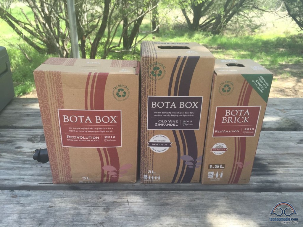 he "classic" Bota Box (left) has been replaced by the tall and squarish v2 (center) and the "brick" (right).