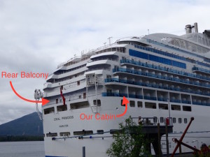 We loved our cabin's location - rear of the ship meant less traffic. And access to the rear balcony too.