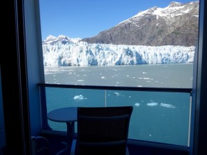A worthwhile splurge in our book - glaciers right off our bedroom. 