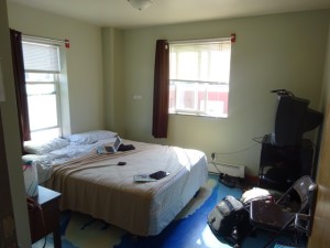 Our minimalist hostel room. 