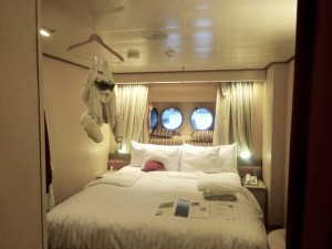 Our discount rate meant one of the smaller cabins on the ship - no problem for us!