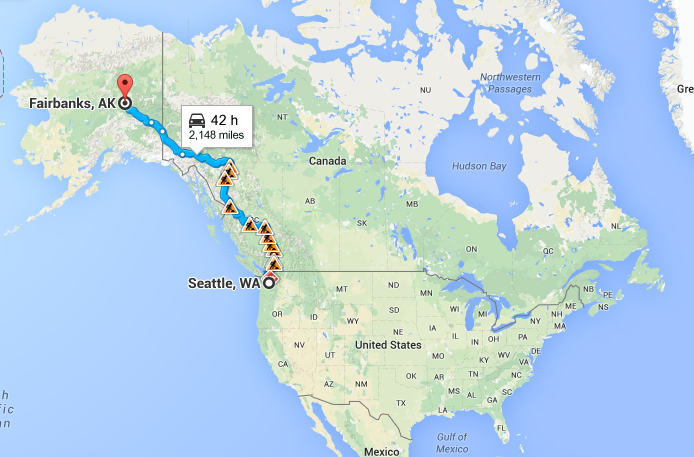 Alaska is WAY up there.. and it's HUGE!!