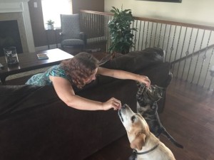 Spoiling Molly and Kiki for a week.