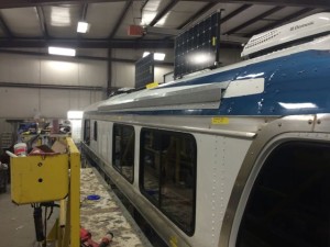 The custom awning mount.. looks like it belongs!