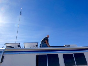 Pesky winter sun... tilting panels sometime are needed.