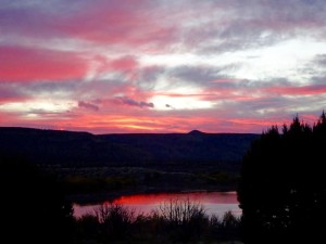 Cochiti Lake said 'until next time' with a lovely send off sunrise.