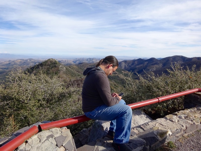 The only place to get a cell signal. Not a bad view, eh?