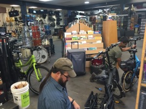 A visit to Metro Gnome to tune-up our new bikes.