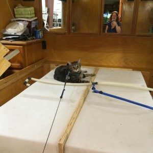 New fresh water tanks under the bed.