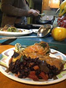 I would have never previously attempted Chili Rellanos while boondocking. Do you know how many dishes this meal creates??